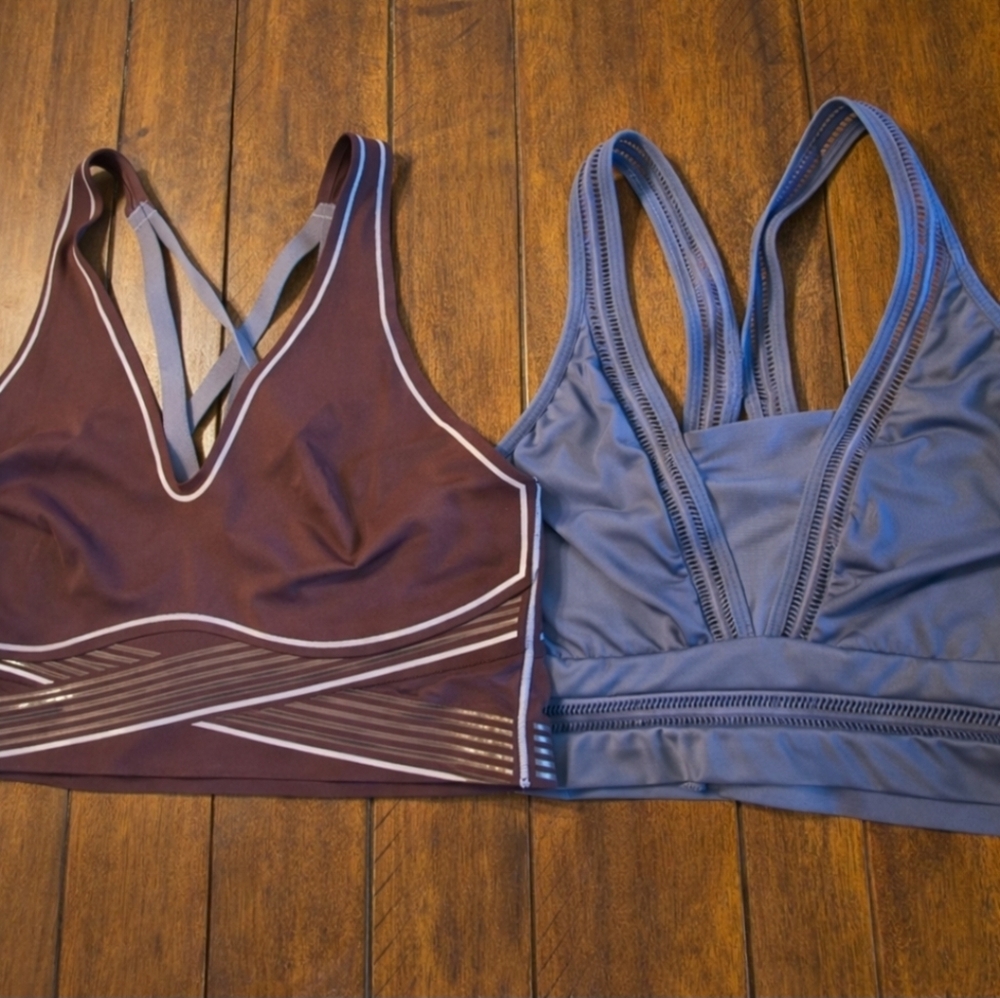 Bundle of two Victoria's Secret Sports Bras - Plum and Slate Blue